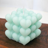Maxbell Bubble Cube Candle Aromatherapy Candle ,6.5x6.5x7cm Women Gift Green