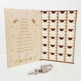 Maxbell Wood Advent Calendar Gift for Kids Storage for Christmas Holiday Santa