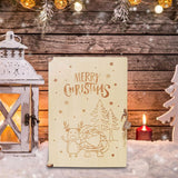 Maxbell Wood Advent Calendar Gift for Kids Storage for Christmas Holiday Santa