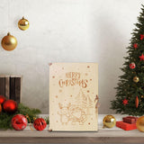 Maxbell Wood Advent Calendar Gift for Kids Storage for Christmas Holiday Santa