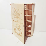 Maxbell Wood Advent Calendar Gift for Kids Storage for Christmas Holiday Snowman
