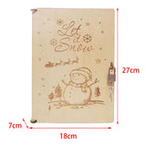 Maxbell Wood Advent Calendar Gift for Kids Storage for Christmas Holiday Snowman