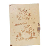 Maxbell Wood Advent Calendar Gift for Kids Storage for Christmas Holiday Snowman