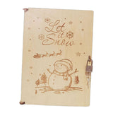 Maxbell Wood Advent Calendar Gift for Kids Storage for Christmas Holiday Snowman