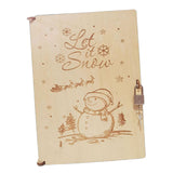 Maxbell Wood Advent Calendar Gift for Kids Storage for Christmas Holiday Snowman