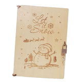 Maxbell Wood Advent Calendar Gift for Kids Storage for Christmas Holiday Snowman