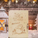 Maxbell Wood Advent Calendar Gift for Kids Storage for Christmas Holiday Snowman