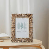 Maxbell Elegant Photo Frames Metal Picture Holder for Home Bedroom Living Room 7inch