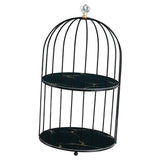 Maxbell Shelf Bird Cage Perfume Storage Rack for Bathroom Vanity Tray Black Double layer