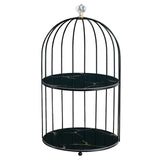 Maxbell Shelf Bird Cage Perfume Storage Rack for Bathroom Vanity Tray Black Double layer