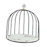 Maxbell Shelf Bird Cage Perfume Storage Rack for Bathroom Vanity Tray White Single Layer