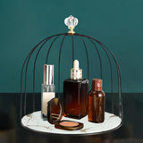 Maxbell Shelf Bird Cage Perfume Storage Rack for Bathroom Vanity Tray White Single Layer