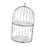 Maxbell Shelf Bird Cage Perfume Storage Rack for Bathroom Vanity Tray White Double layer