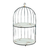 Maxbell Shelf Bird Cage Perfume Storage Rack for Bathroom Vanity Tray White Double layer