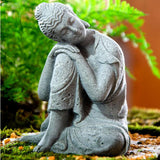 Maxbell Buddha Statues Figurines Sculpture Handcrafted for Yard Art Micro Landscape