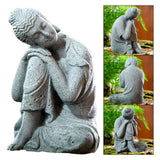 Maxbell Buddha Statues Figurines Sculpture Handcrafted for Yard Art Micro Landscape