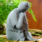 Maxbell Buddha Statues Figurines Sculpture Handcrafted for Yard Art Micro Landscape