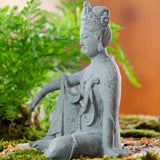 Maxbell Resin Aquarium Buddha Statue Figurine Fengshui Craft Landscape Sitting
