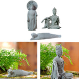 Maxbell Resin Aquarium Buddha Statue Figurine Fengshui Craft Landscape Sitting