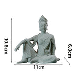 Maxbell Resin Aquarium Buddha Statue Figurine Fengshui Craft Landscape Sitting