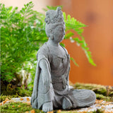 Maxbell Resin Aquarium Buddha Statue Figurine Fengshui Craft Landscape Sitting
