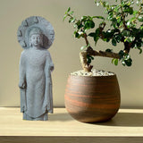 Maxbell Resin Aquarium Buddha Statue Figurine Fengshui Craft Landscape Standing