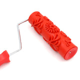 Maxbell Patterned Paint Roller Embossing Texture Rubber Roller Classic with Handle
