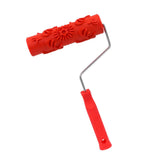 Maxbell Patterned Paint Roller Embossing Texture Rubber Roller Classic with Handle
