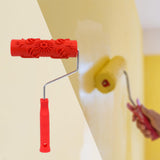 Maxbell Patterned Paint Roller Embossing Texture Rubber Roller Classic with Handle