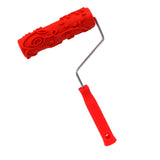 Maxbell Patterned Paint Roller with Handle DIY Decorative Multifunctional Office