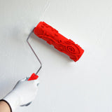 Maxbell Patterned Paint Roller with Handle DIY Decorative Multifunctional Office