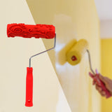 Maxbell Patterned Paint Roller with Handle DIY Decorative Multifunctional Office