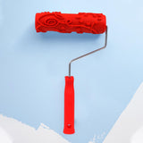 Maxbell Patterned Paint Roller with Handle DIY Decorative Multifunctional Office