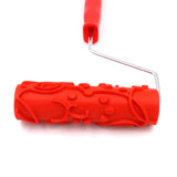 Maxbell Patterned Paint Roller with Handle DIY Decorative Multifunctional Office