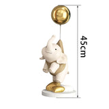 Maxbell Elephant Statues Animals Figurines Resin Crafts for Home Porch brown 45cm