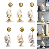 Maxbell Elephant Statues Animals Figurines Resin Crafts for Home Porch brown 45cm
