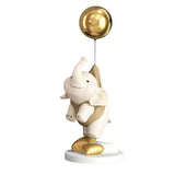 Maxbell Elephant Statues Animals Figurines Resin Crafts for Home Porch brown 45cm