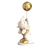 Maxbell Elephant Statues Animals Figurines Resin Crafts for Home Porch brown 45cm