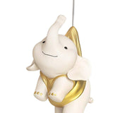 Maxbell Elephant Statues Animals Figurines Resin Crafts for Home Porch gold 45cm