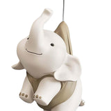 Maxbell Elephant Statues Animals Figurines Resin Crafts for Home Porch brown 36cm
