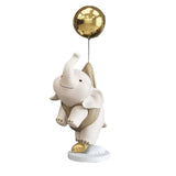 Maxbell Elephant Statues Animals Figurines Resin Crafts for Home Porch brown 36cm