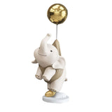 Maxbell Elephant Statues Animals Figurines Resin Crafts for Home Porch brown 36cm