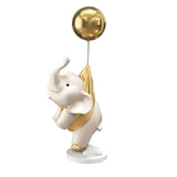 Maxbell Elephant Statues Animals Figurines Resin Crafts for Home Porch gold 36cm