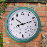 Maxbell Wall Clock Waterproof Round Outdoor Clock for Garden Swimming Pool Outside