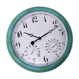 Maxbell Wall Clock Waterproof Round Outdoor Clock for Garden Swimming Pool Outside