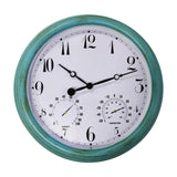 Maxbell Wall Clock Waterproof Round Outdoor Clock for Garden Swimming Pool Outside