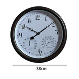 Maxbell Outdoor Clock Display Temperature and Humidity Wall Clock for Bathroom