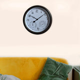 Maxbell Outdoor Clock Display Temperature and Humidity Wall Clock for Bathroom