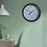 Maxbell Outdoor Clock Display Temperature and Humidity Wall Clock for Bathroom