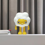 Maxbell Adorable Cartoon Personifies Statue Ornament for Restaurant Entrance Yellow